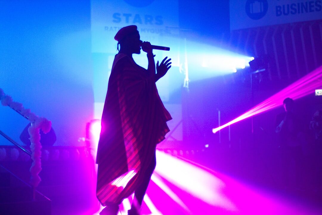young pop star on stage